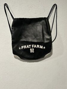 Vintage PHAT FARM 92 White & Black 90's Gym Toiletry Small Travel Carry On Bag