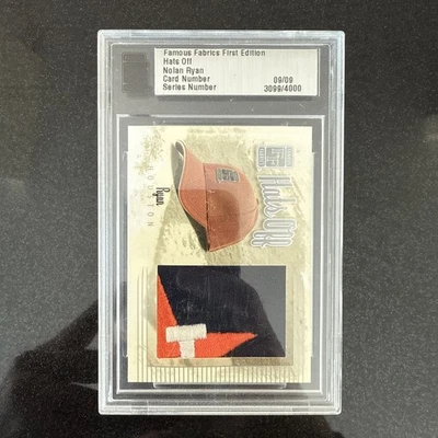 2010 Famous Fabrics Hats Off NOLAN RYAN 09/09 Gu Hat Relic - Image 1 of 2