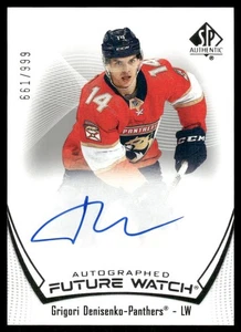 2021-22 SP Authentic Future Watch Auto Grigori Denisenko #102 Panthers RC /999 - Picture 1 of 2