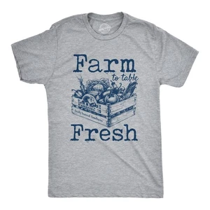 Camiseta fresca de la granja a la mesa para hombre linda camiseta de mercado de agricultores de verduras - Imagen 1 de 7
