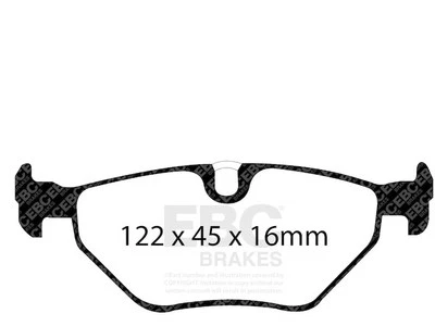 Conjunto de pastilhas de freio traseiras para 1997-2003 BMW 540i Sedan 1998 1999 2000 2001 2002 YT672MS - Imagem 1 de 4