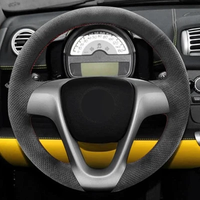 Suede Leather Steering Wheel Cover For Smart Fortwo 2009-2013 Smart Forjeremy - Image 1 of 4