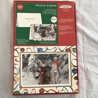 Tarjetas fotográficas geográficas tema de Navidad / 24 tarjetas / nuevas en caja Foto 1 de 2