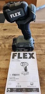 Flex FX5111 24V Cordless LED Work Light, 300/150 lm w/ 2.5Ah Battery  - Image 1 of 4
