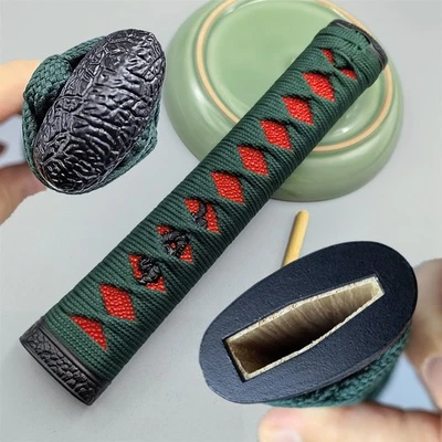 Mango Ito verde de 20 cm Tsuka para espada katana japonesa accesorios Wakizashi Foto 1 de 4