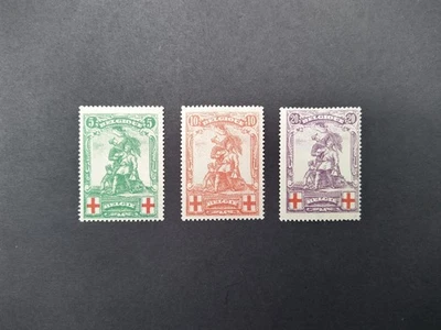 Belgium - 1914 - Red Cross - very fine set of MLH stamps (high CV) - Image 1 of 2