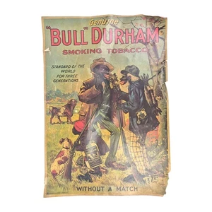 Vtg 25x17 Genuine Bull Durham Smoking Tobacco Poster Ad Without A Match - Picture 1 of 8