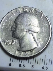 Rare 1967 Quarter No Mint Mark - Picture 1 of 16