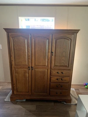 genuine Wynwood solid cherry wood computer desk - armoire - Image 1 of 4