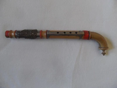 Antique Toy Wooden Pop Gun. Childs Pretend Play. 12in. Cork Missing. Germany. - Image 1 of 4