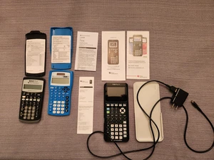 3 Texas Instruments Graphic Calculator TI-84 Plus CE, TI-30X IIS, BA II Plus - Picture 1 of 8