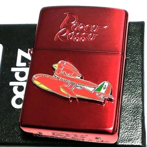 Zippo Lighter Porco Rosso NZ-24 Metal Red Studio Ghibli - Picture 1 of 8