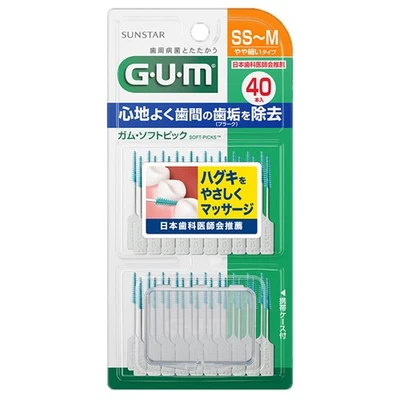 Cepillos interdentales GUM Soft Pick, tipo goma, SS-M, ligeramente delgados, 40 piezas Foto 1 de 4