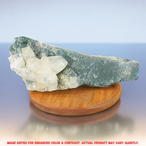 Rare Chalcedony Druzy Geode With Appolite Reiki Healing 570g India - Picture 1 of 10