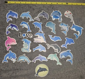 Menge Cartoon Delfin Vinyl Aufkleber Abziehbilder (25 Stck.) Kinder Wale Fische Schweinswal🐬 - Bild 1 von 4