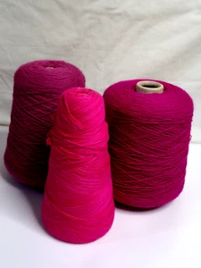 Yarn Cones, Wool & Cotton, Pinks, Knitting, Crocheting, Crafting Threads - Picture 1 of 7