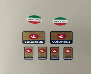 2 X Cuadro Columbus ACCIAIO SPECIALE + 4 calcomanías de navegación de horquilla + bonificación Hecho en Italia - Imagen 1 de 3