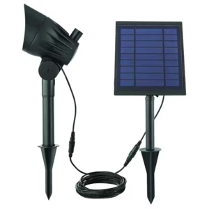 150-300 Lumen Black LED High-Low Metal Weather Resistant Outdoor Solar Spotlight - Picture 1 of 12