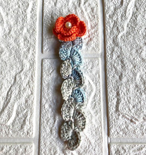 Bookmark Vintage crochet boormark Pastel colors retro bookmark Handmade bookmark