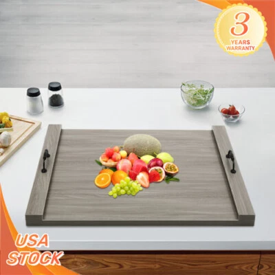 Tablero de cubierta superior de estufa 30*22*2,5 pulgadas cubierta de estufa de madera tablero de madera con asas gris Foto 1 de 4