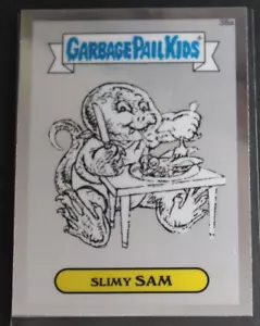 GARBAGE PAIL KIDS 2013 CROMO serie 1 PENCIL ART #38a "Slimy SAM" - Foto 1 di 4
