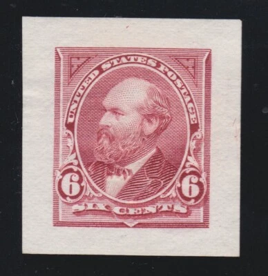 US 256P2 6c Garfield Roosevelt Die Proof XF SCV $250 - Image 1 of 2