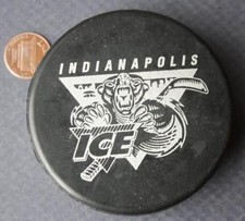 1990s Indiana Indianapolis Ice official IHL league souvenir hockey puck SCARCE--