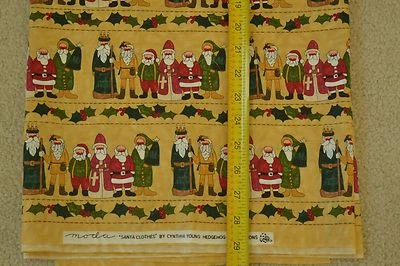 20" Long, Christmas Theme on Tan Quilt Cotton, Moda/Young/Hedgehog, M4617 - Image 1 of 4