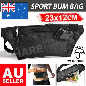 Waterproof Running Bum Bag Travel Waist Bags Money Zip Belt Pouch Sports Wallet - Picture 1 of 9