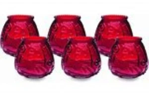 Sterno Euro-Venetian Wax Candle Pack - 6 Candles with Glass Holders, 45hr Burn - Picture 1 of 5
