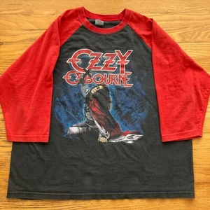 CAMISA DE COLECCIÓN OZZY OSBOURNE BLIZZARD OF OZZ CONCIERTO RAGLAN rock heavy metal - Imagen 1 de 8