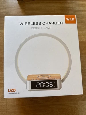 WILIT Bedside Lamp with Alarm Clock,Touch Lamp with Wireless Charger,Nightlig... - Image 1 of 4