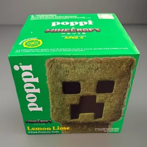 Una película de Minecraft Poppi refresco probiótico limón lima 4 latas, 12 OZ - Imagen 1 de 2