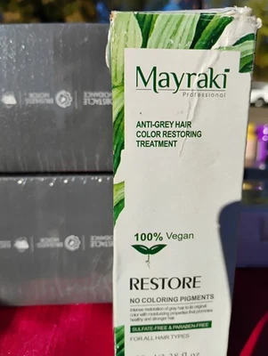 Mayraki Tratamiento Restaurador del Color del Cabello Anti-Grey 100% Vegano - 3.38oz - ¡NUEVO! Foto 1 de 3