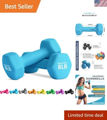 Versatile 8lb Dumbbells - Ideal for Weightlifting, Yoga & Fitness Training - Image 1 of 4