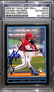 YULIESKI GURRIEL SIGNED AUTO'D 2009 BOWMAN WBC CUBA CARD BW5 PSA/DNA ASTROS - Picture 1 of 4
