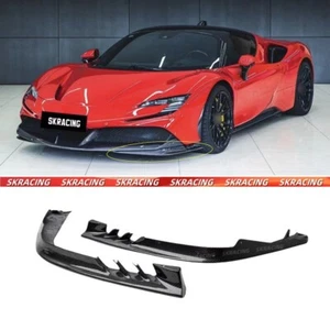 For Ferrari SF90 2020-2024 Carbon Fiber Front Bumper Lip Side Splitter Body Kits - Bild 1 von 14