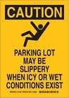 BRADY 124207 Caution Sign, 10" H, 7" W, Polyester, Rectangle, English, 124207