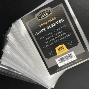 Case of 10,000 Ultra CBG Pro Thick Card Soft Sleeves - 100 packs of 100ct - NEW! - Picture 1 of 3