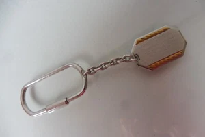 Classy Key Ring, With Engraving Plate, 835 Silver - Picture 1 of 4