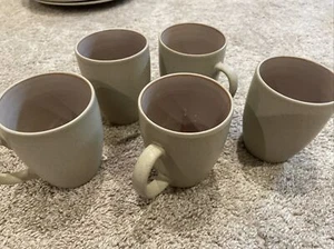 Mikasa Potters Art Stoneware Cafe Latte 4 Inch 12 Oz Mug Set Of 5 Mugs EUC - Picture 1 of 3