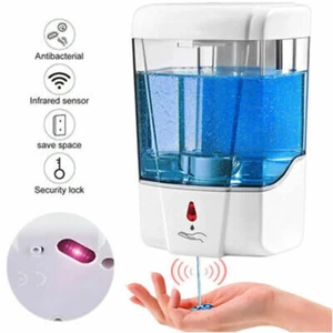 700MLAutomatic Liquid Soap Dispenser Handfree Touchless IR Sensor Wall Mount - Picture 1 of 10