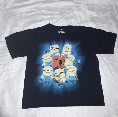 Camiseta Despicable Me juvenil tamanho pequeno preta 100% algodão - Imagem 1 de 4