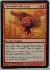 MAGIC THE GATHERING CHAMPIONS OF KAMIGAWA RED UNCONTROLLABLE ANGER ENCHANTMENT