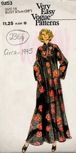1975 Vintage VOGUE Sewing Pattern B38″ CAFTAN (2364) Vogue 9353 - Picture 1 of 3
