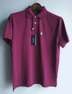 POLO RALPH LAUREN ICONIC MESH COTTON PONY LOGO CUSTOM SLIM-FIT MENS POLO SHIRT - Picture 1 of 5