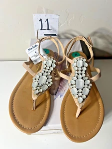 Jessica Simpson JP Braylie Gladiator Sandal Flat Powder Blush Womens Size 8M NIB - Picture 1 of 4