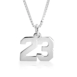 Sport Zahlenkette - Sterling Silber Handarbeit Schmuck Herren Geschenke - ONecklace® - Bild 1 von 6