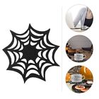 6pcs Non-slip Spider Web Coaster Heat Resistant Spider Web Cup Mat  Halloween