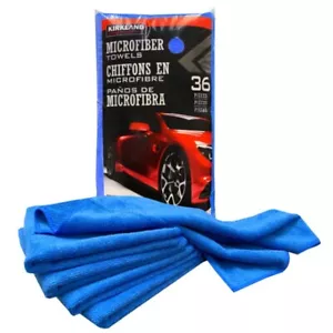 Asciugamano Kirkland Signature Ultra Peluche Microfibra Blu 16 in X 16 in 36 pezzi - Foto 1 di 2